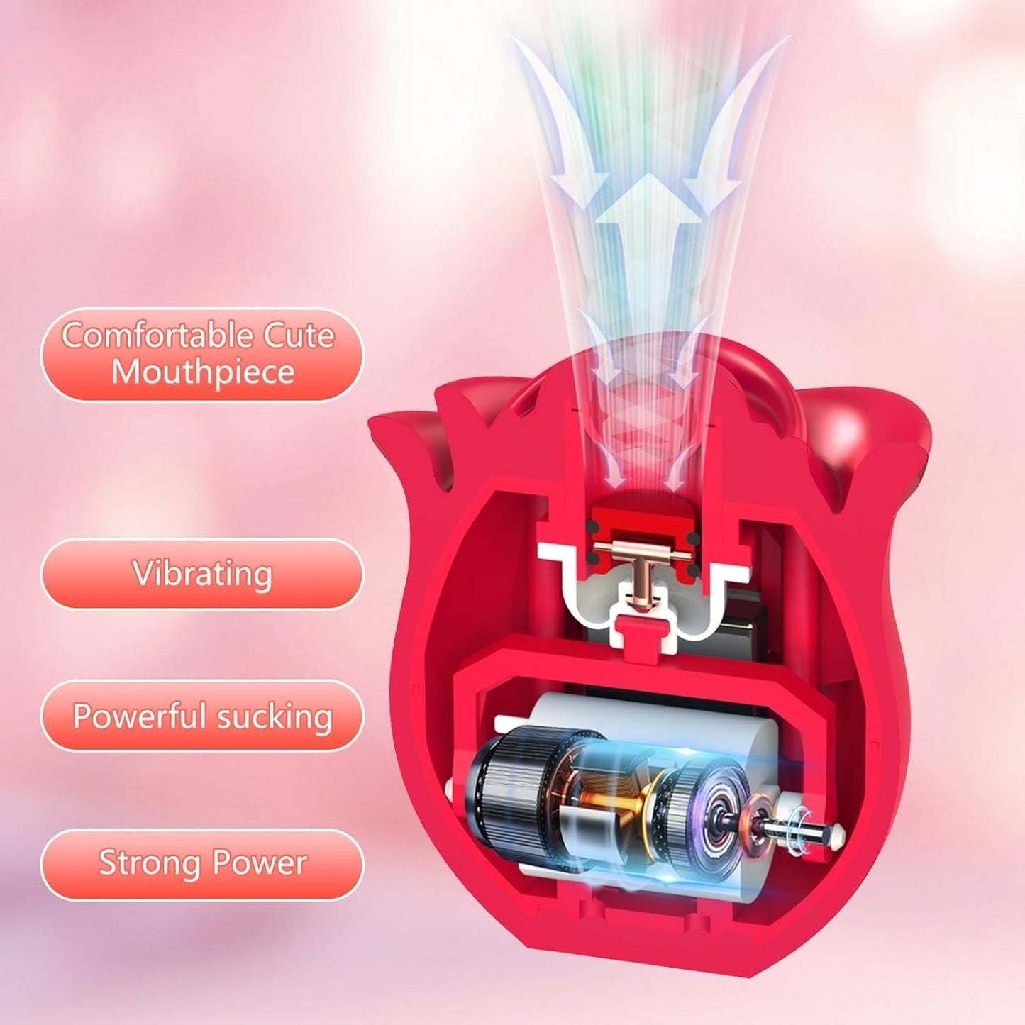Vibrador de succión BloomPulse Pro con control por aplicación