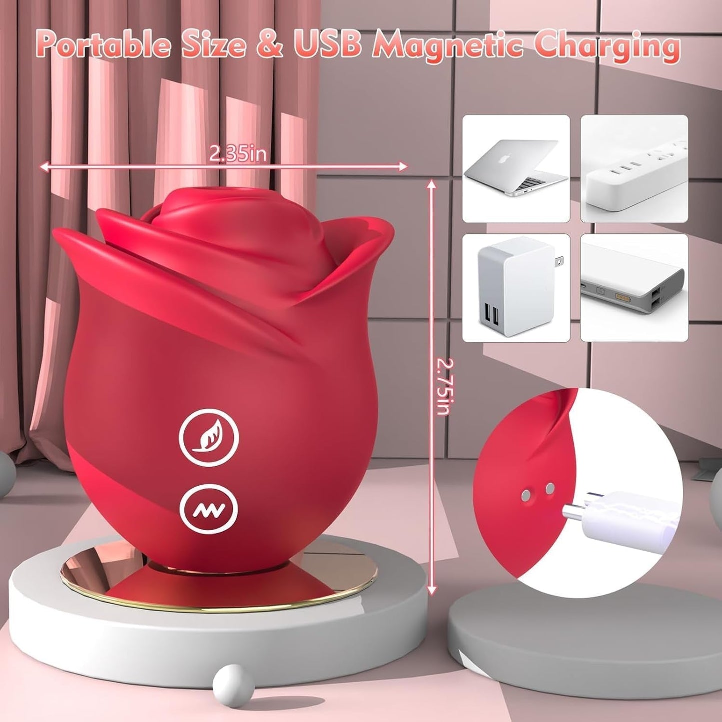 Vibrador de succión BloomPulse Pro con control por aplicación