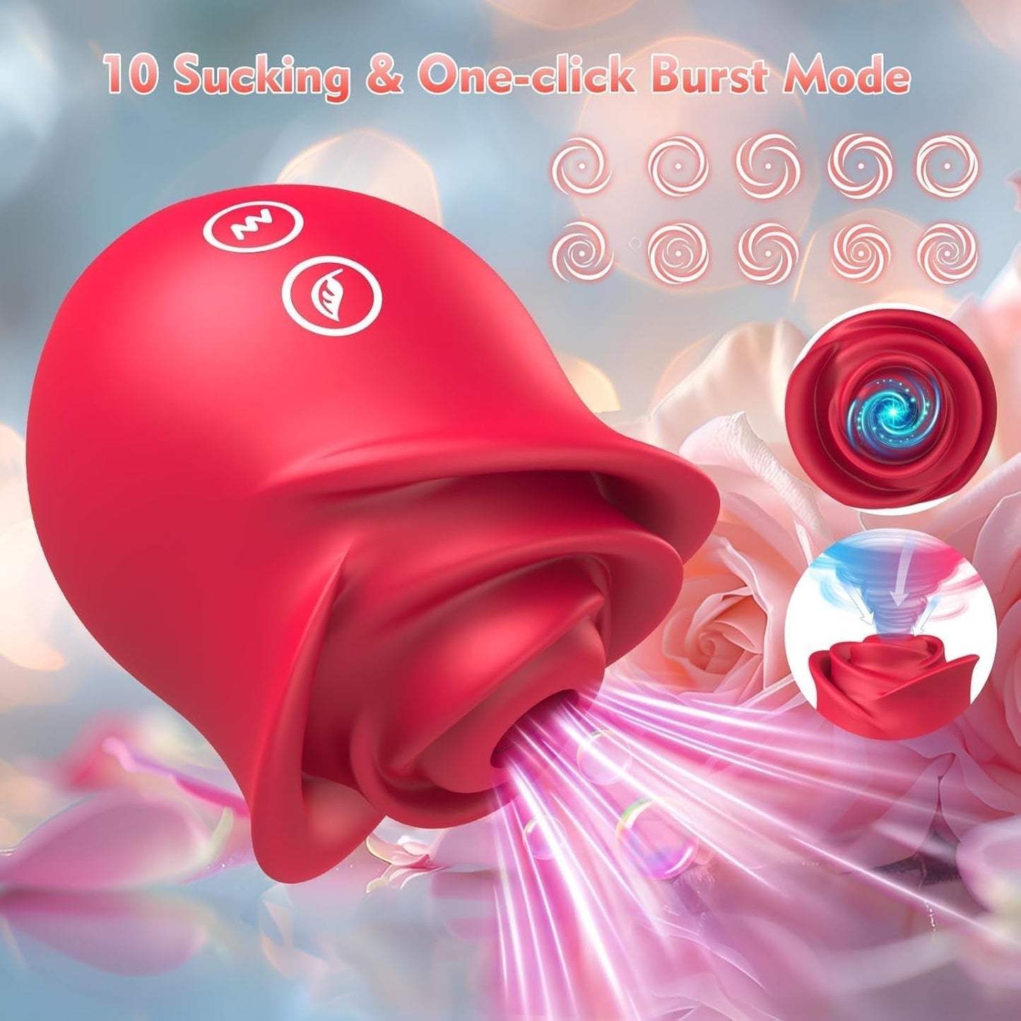 Vibrador de succión BloomPulse Pro con control por aplicación