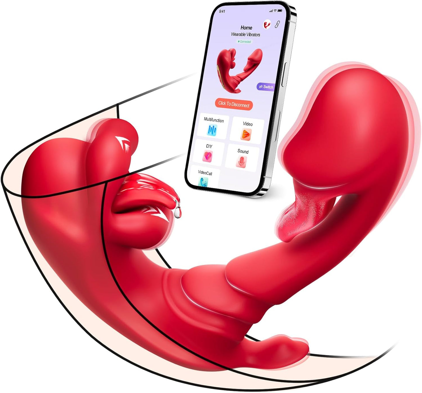 RoseBite 4-in-1 App Licking Vibrator