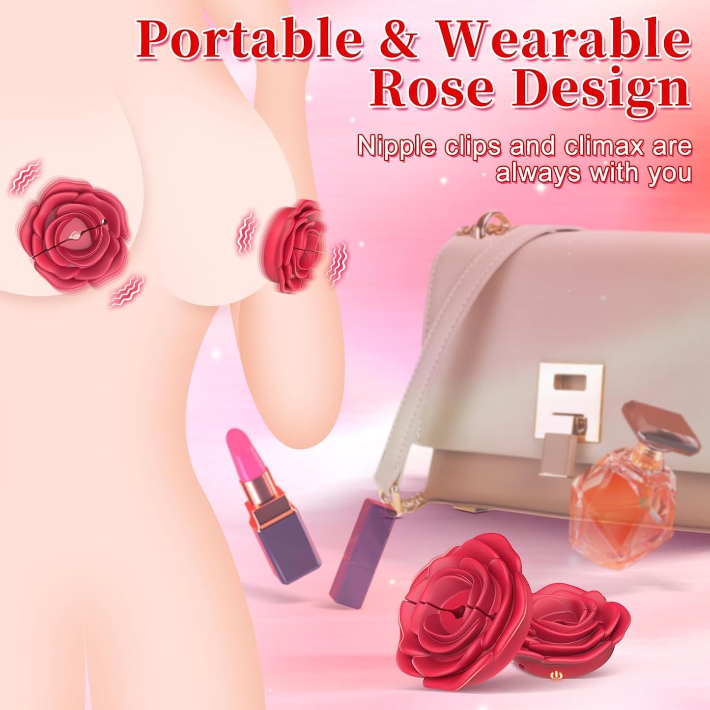 RoseBloom Vibrador de pezones