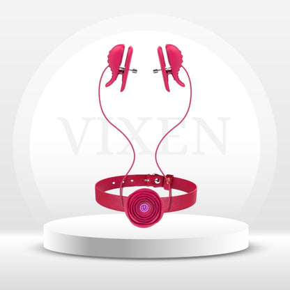 RoseBond Nipple Vibrator & BDSM Choker