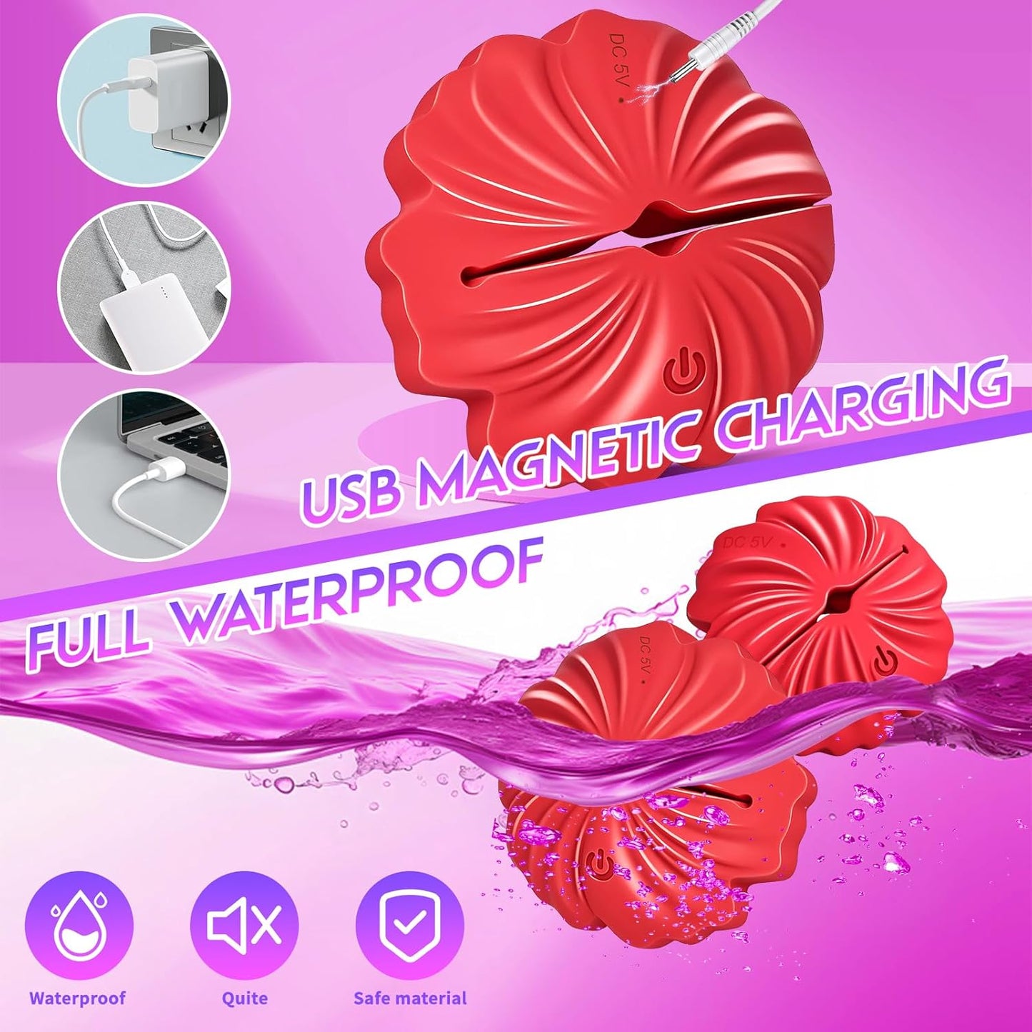 RoseBound Smart Vibrating Nipple Clamps