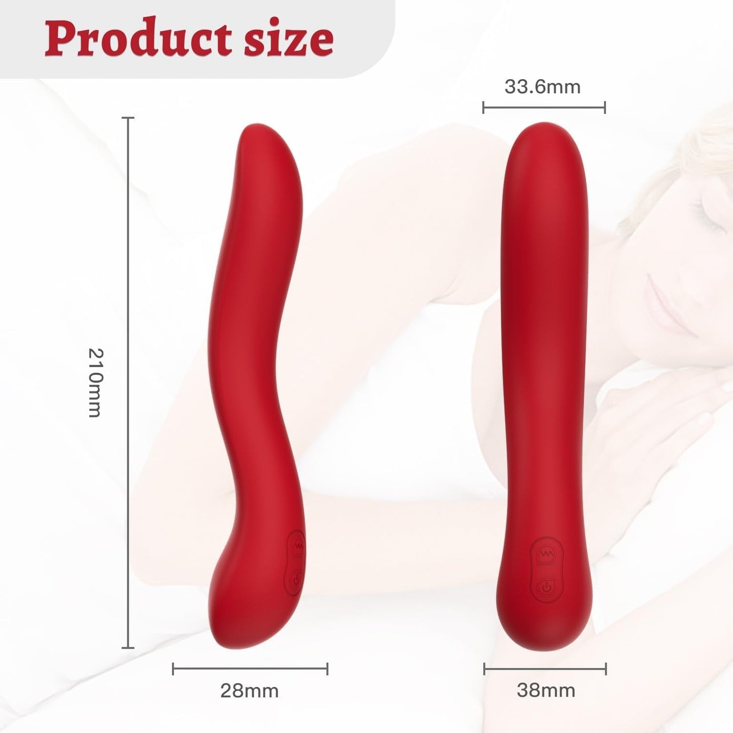 Vibrador varita de estimulación múltiple ergonómico RoseCurve