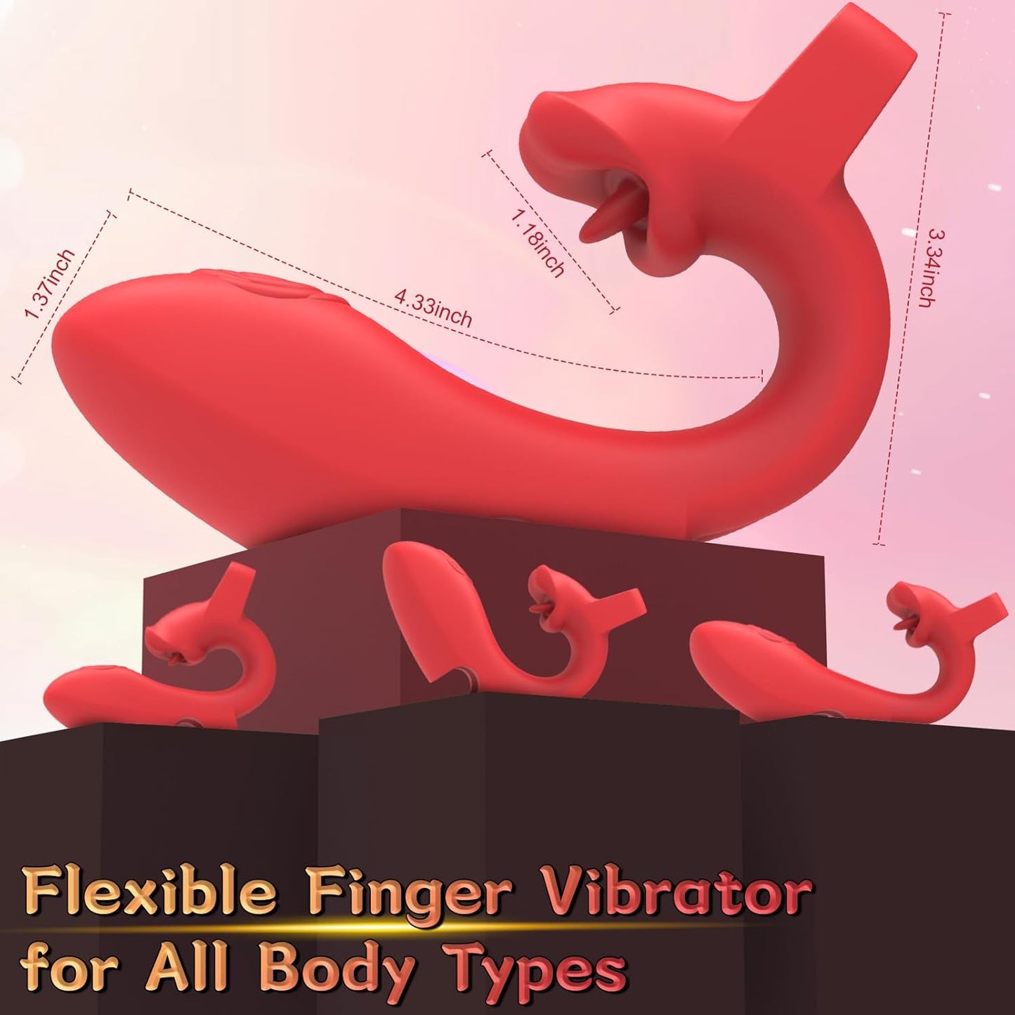 Vibrador de dedo RoseFlick Dual Tease