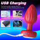 RoseGlow Light-Up Vibrating Rose Butt Plug 10 Modes