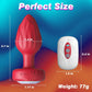 RoseGlow Light-Up Vibrating Rose Butt Plug 10 Modes