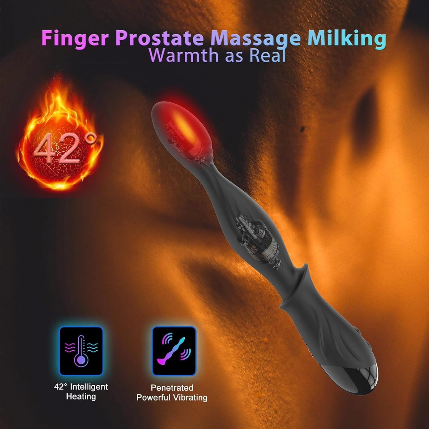RoseHeat Perles anales vibrantes chauffantes Masseurs de prostate