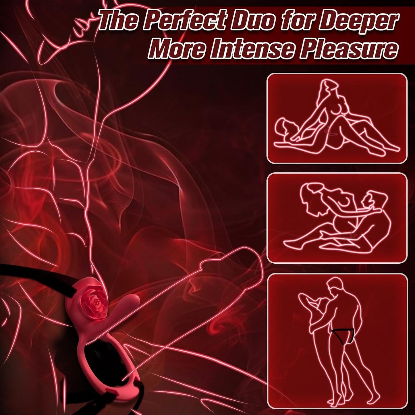 RoseMerge Wearable Dual Stimulation Couples Vibrator