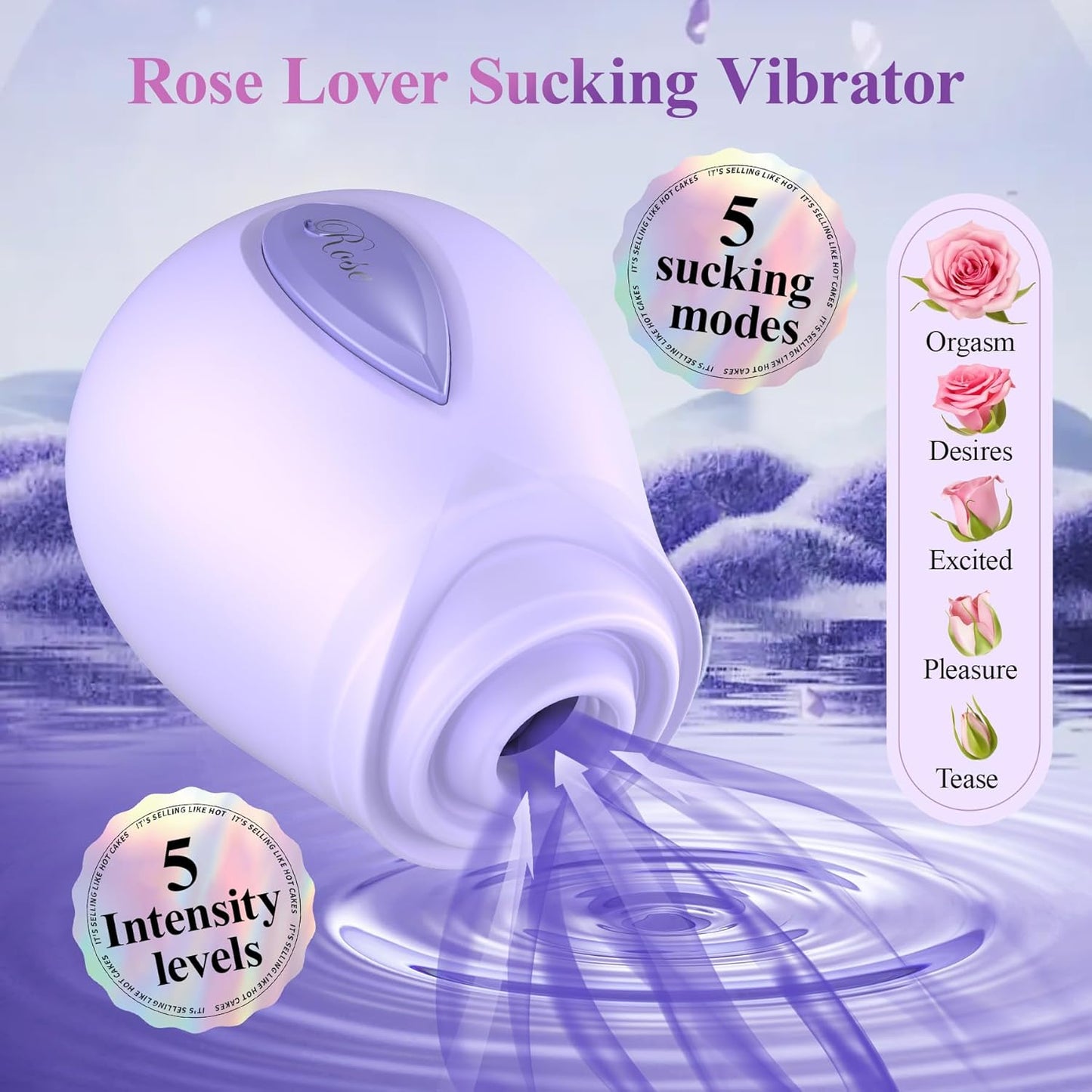 Vibrador de succión de clítoris de lujo RosePulse