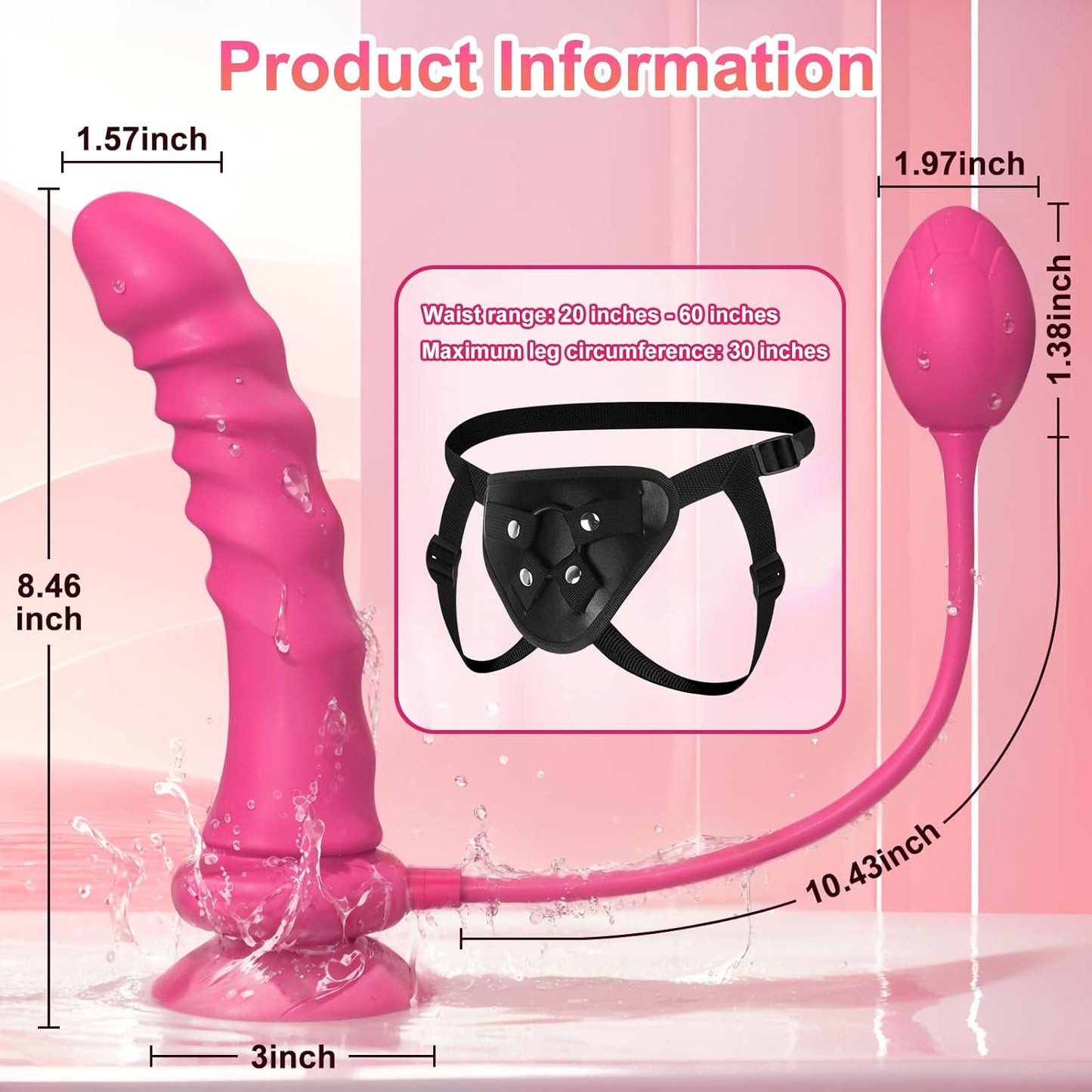 Vibromasseur plug anal à sangle RosePulse