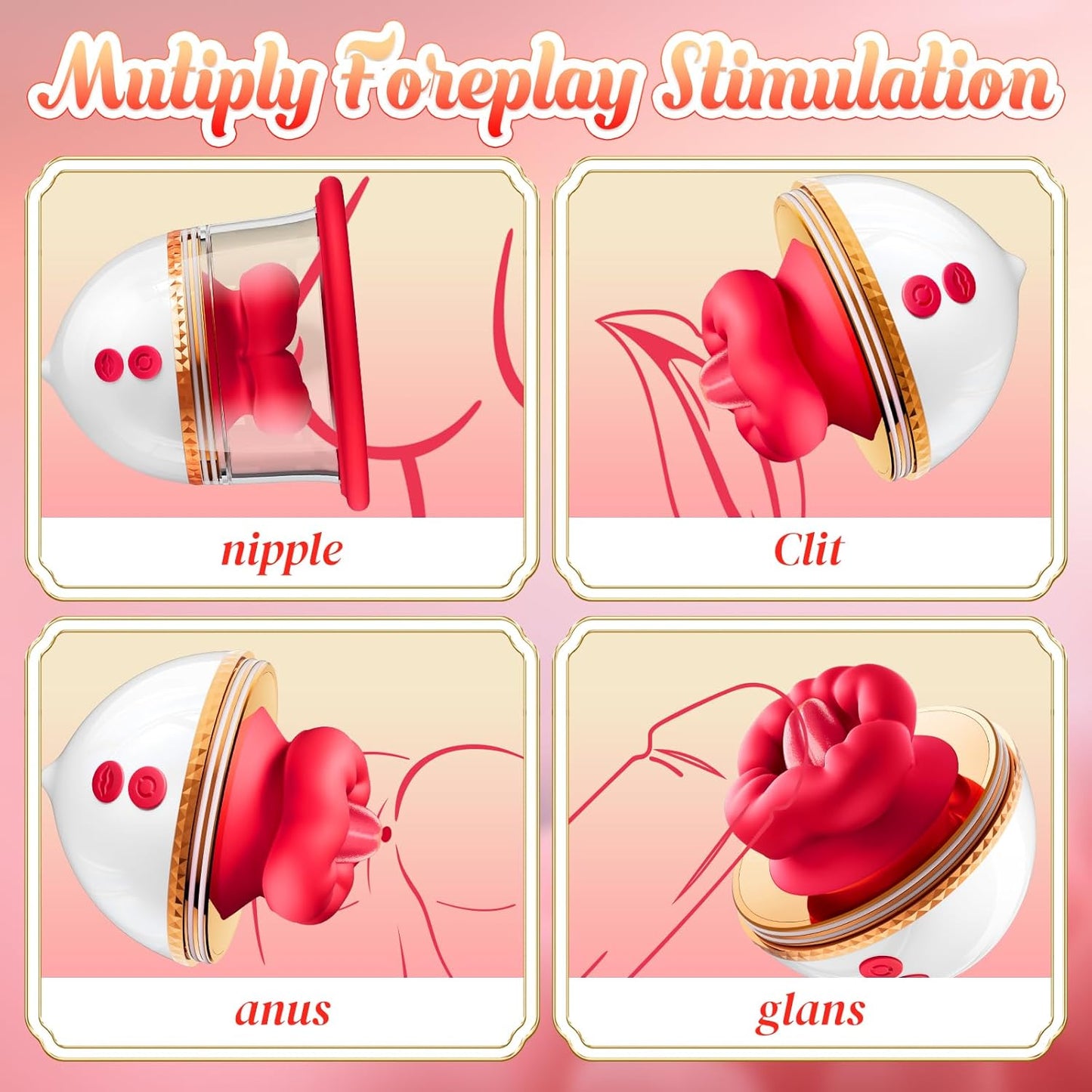RoseRush Clit & Nipple Sucking Vibrator