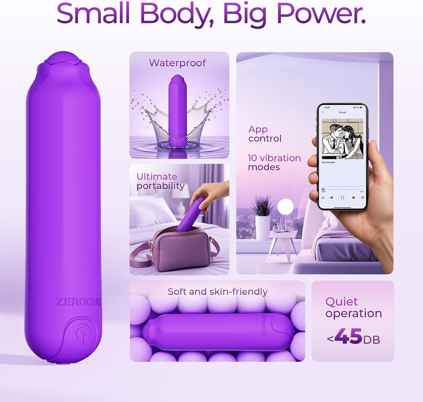 Vibrador de bala RoseSignal con control de aplicación inteligente