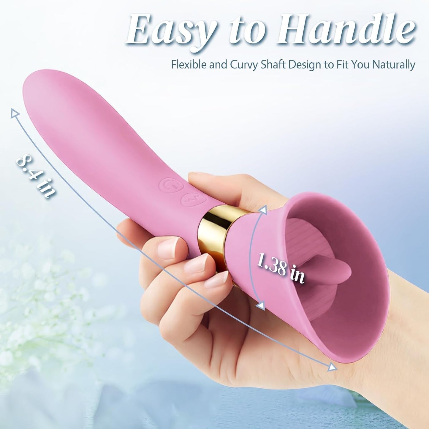 RoseTease Clit Licking Vibrator Dual Motor Tongue Wand