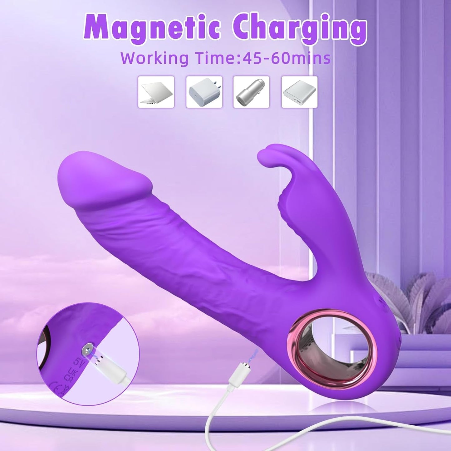 Vibromasseur lapin double action RoseThrust