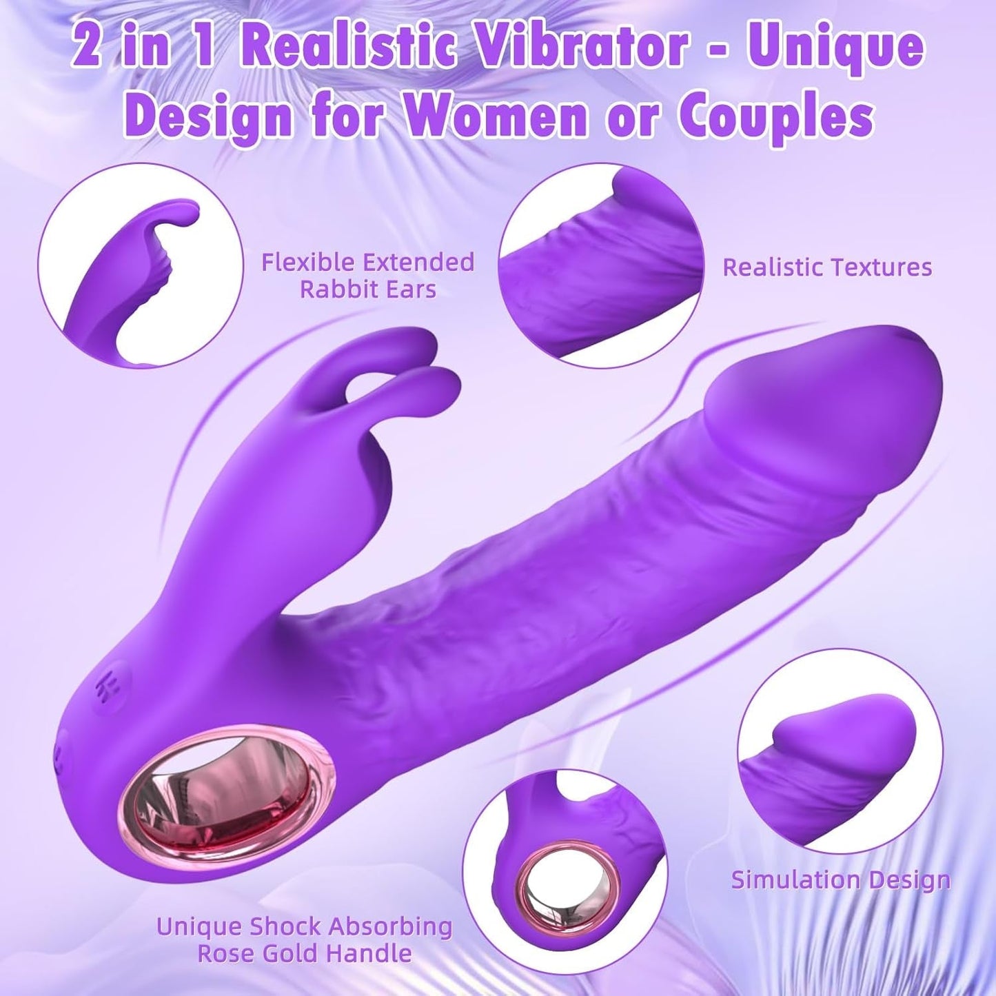 Vibromasseur lapin double action RoseThrust