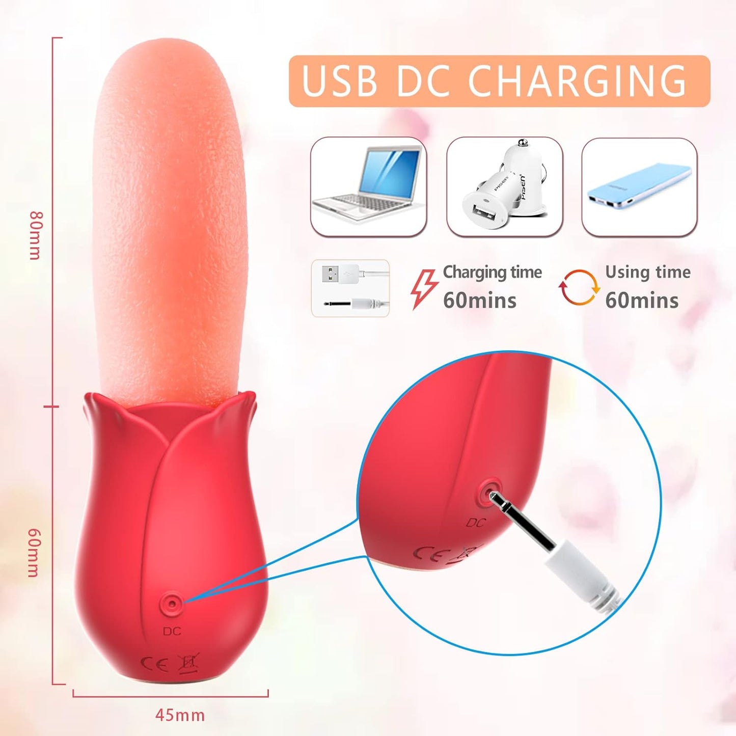 Vibreur Clitoridien et Point G 10 Modes RoseTongue