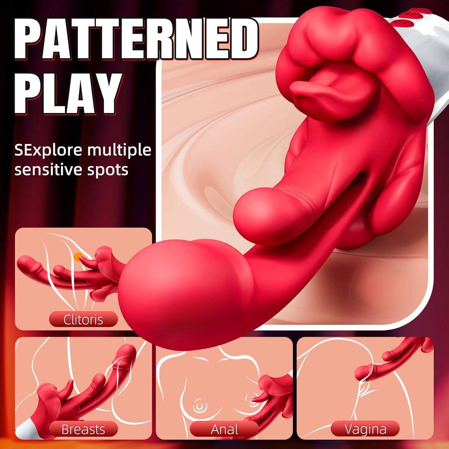 RoseTouch Vibromasseur Lingual Point G 5-en-1