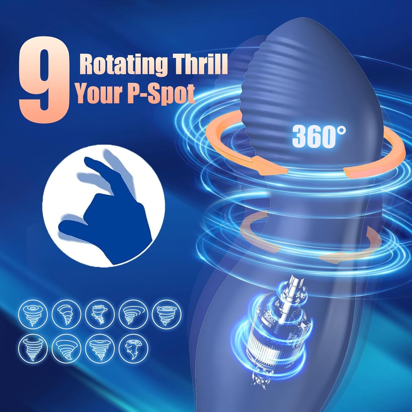 Vibrador de Próstata Rotatorio 360° RotoRush