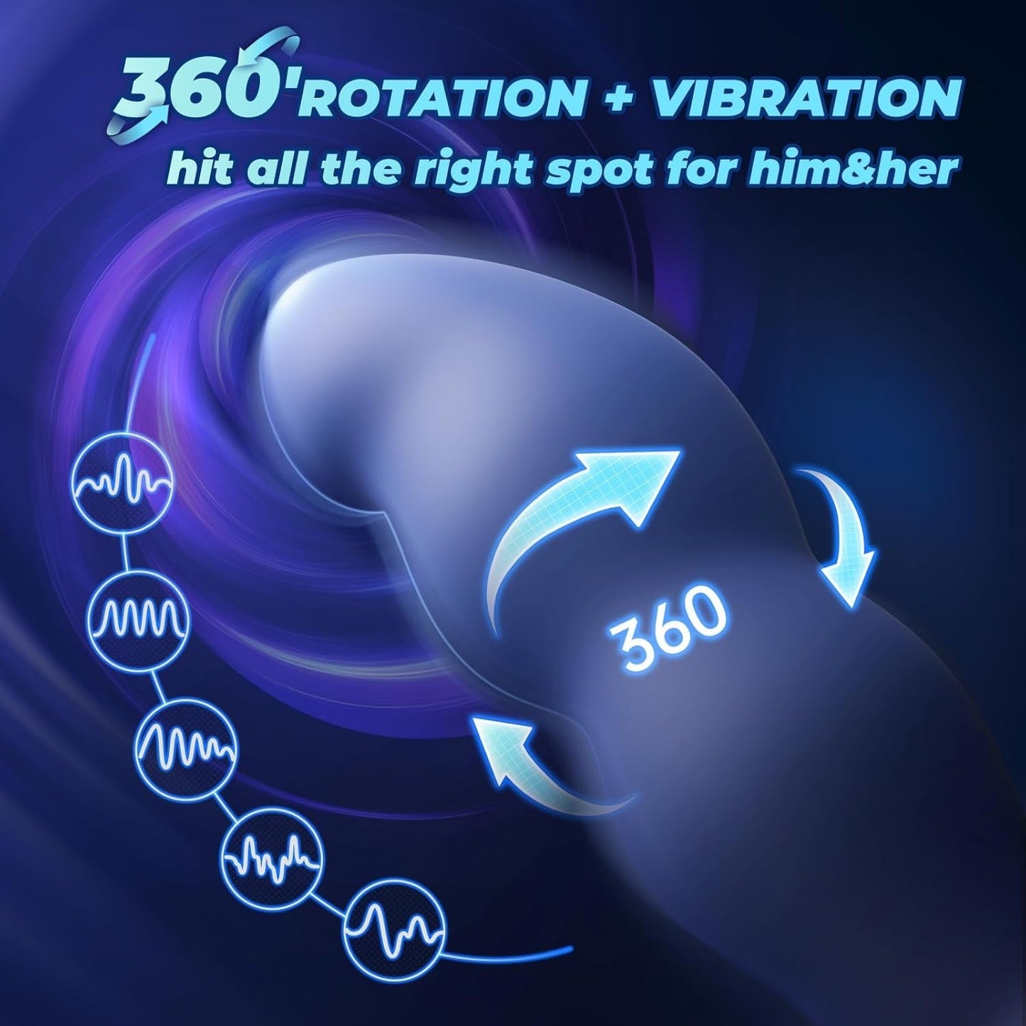 RotoTouch Masseur Rotatif 360° pour le Prostate et le Plaisir Anal