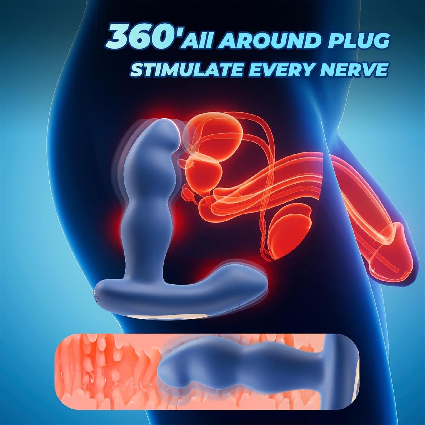 RotoTouch Masseur Rotatif 360° pour le Prostate et le Plaisir Anal