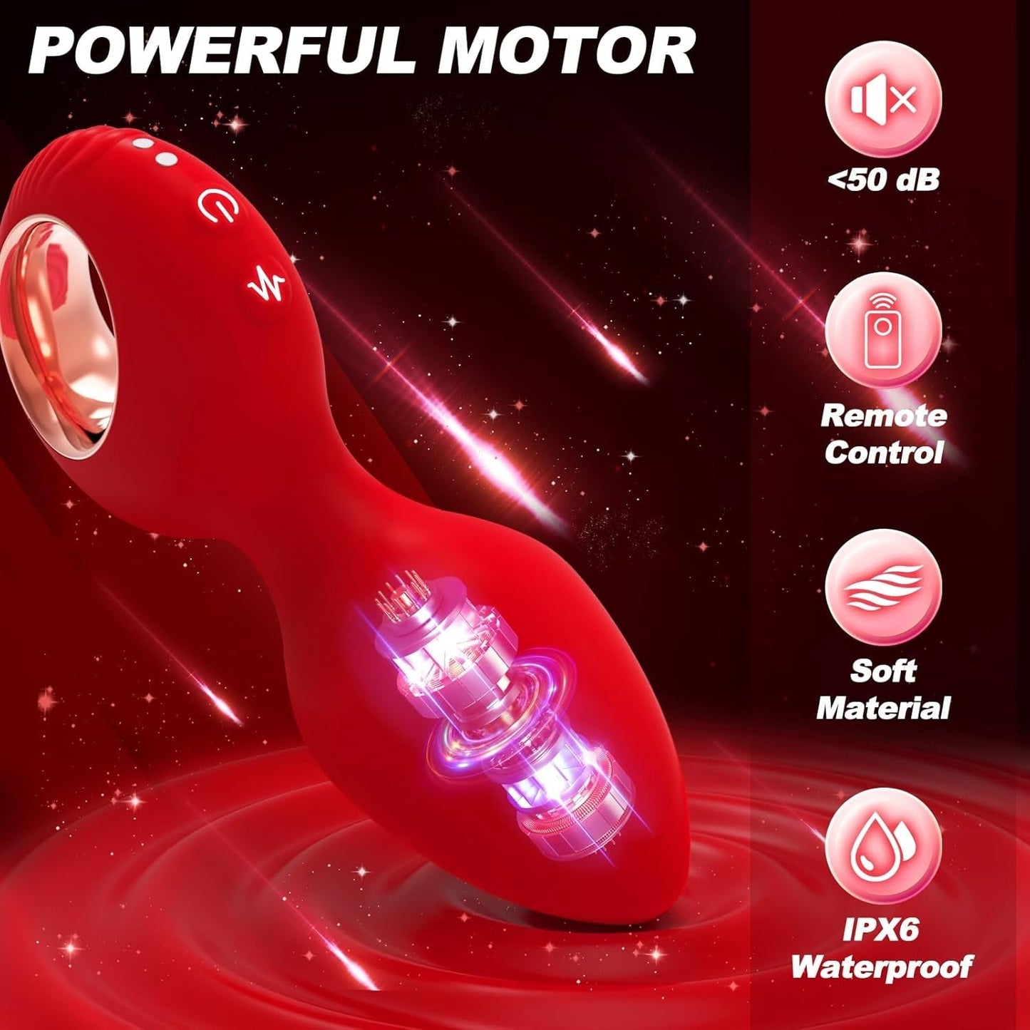 RougePulse Remote Vibrating Butt Plug & Prostate Massager