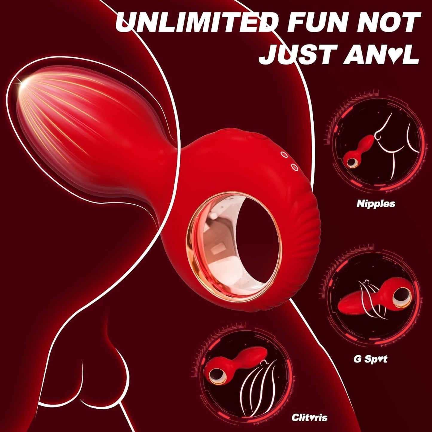 RougePulse Remote Vibrating Butt Plug & Prostate Massager