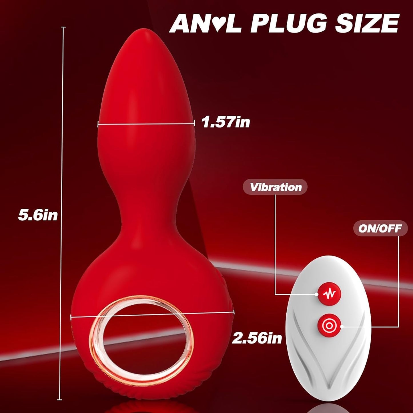 RougePulse Remote Vibrating Butt Plug & Prostate Massager