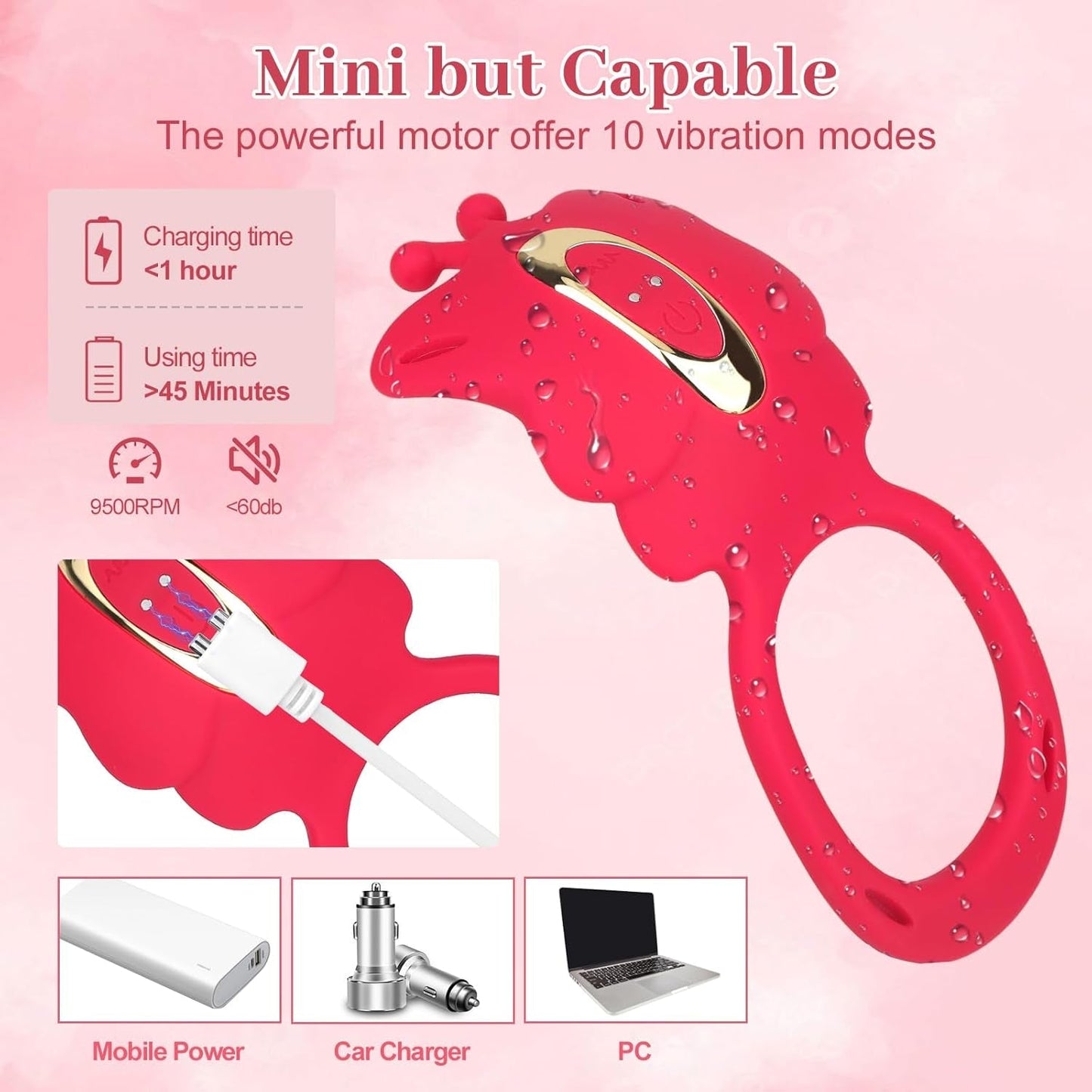 Kit vibrador para parejas 3 en 1 RougeRush