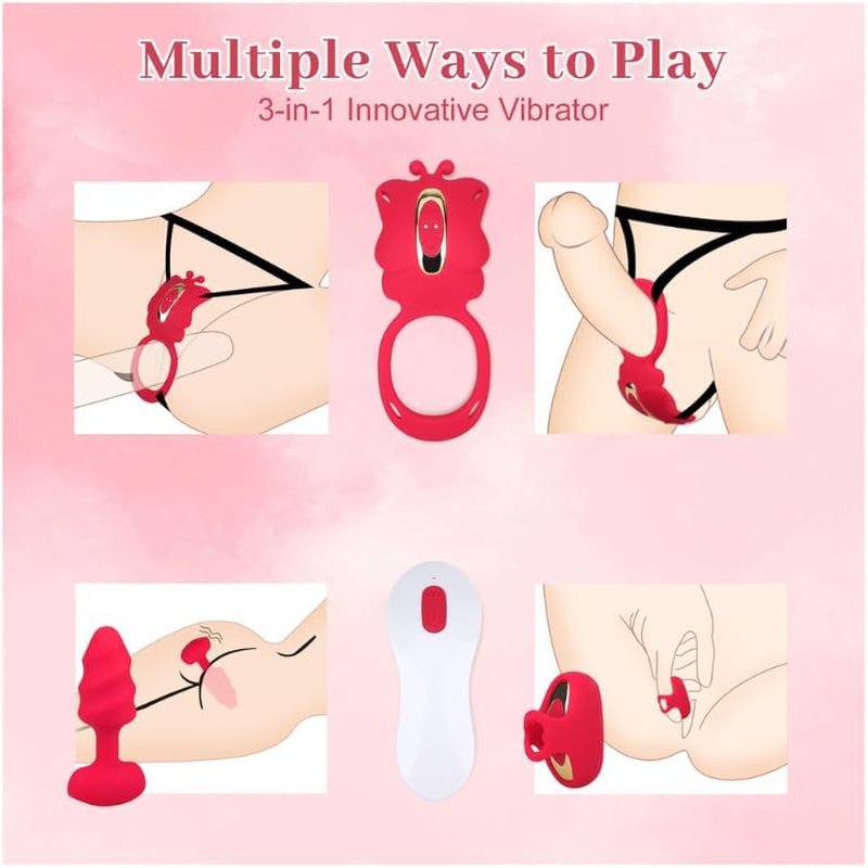 Kit vibrador para parejas 3 en 1 RougeRush