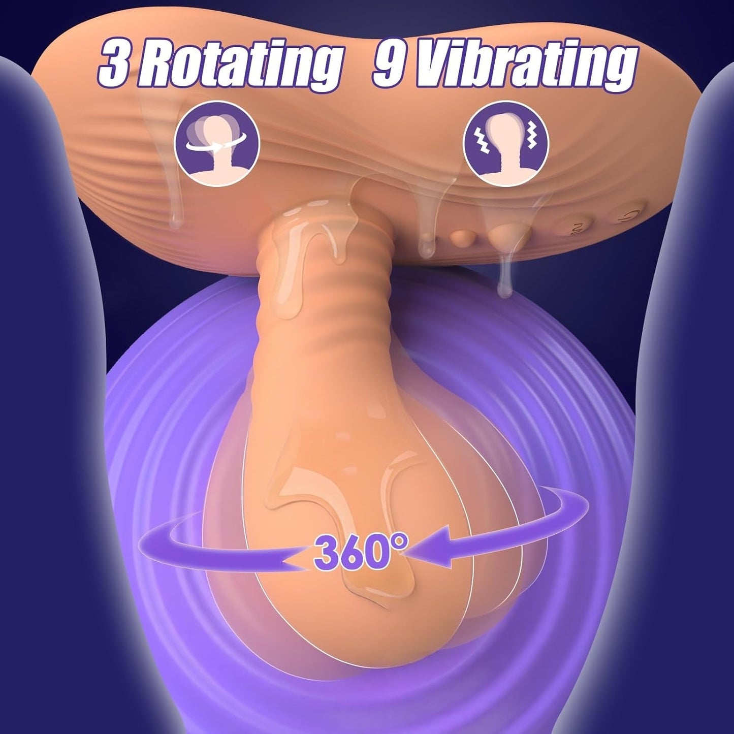 SaddleSpin Rotating Riding Prostate Massager 9 Spin + 9 Vibe