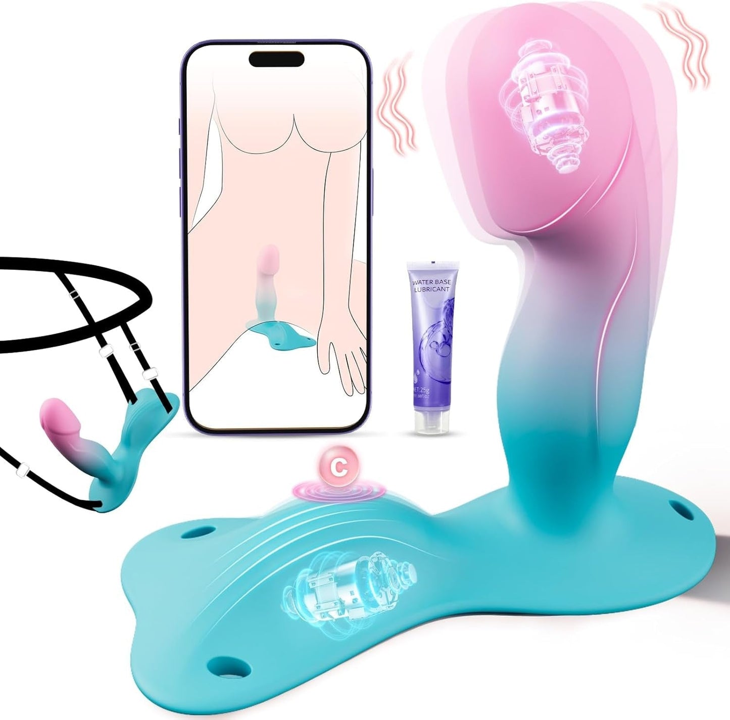 SaddleUp App-Control Riding Strap-On Dildo Vibrator