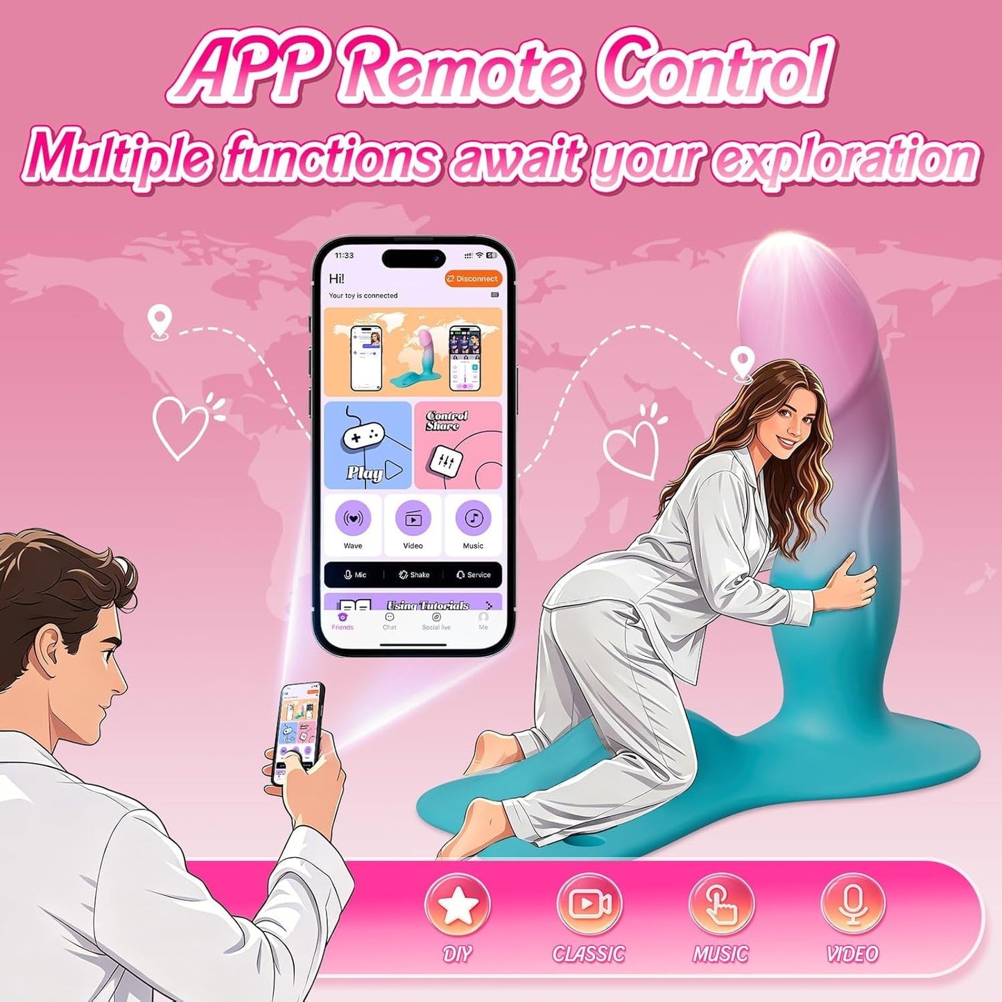 SaddleUp App-Control Riding Strap-On Dildo Vibrator
