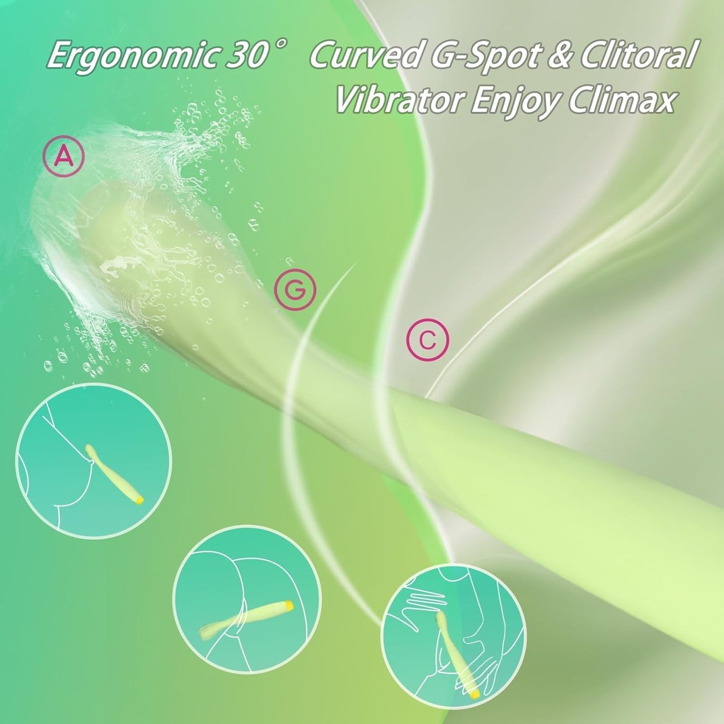 Vibrador ergonómico de varita estimulante del punto G SageSpiral