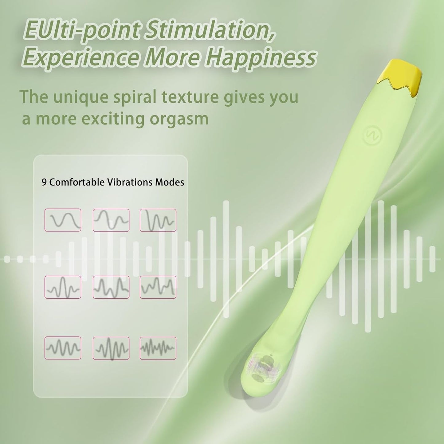 Vibrador ergonómico de varita estimulante del punto G SageSpiral