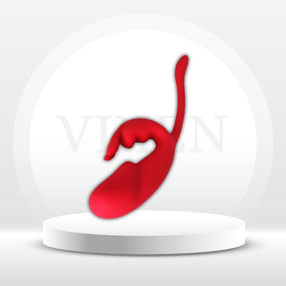 Vibrador de conejo de doble uso ScarletDuo, 20 modos de vibración