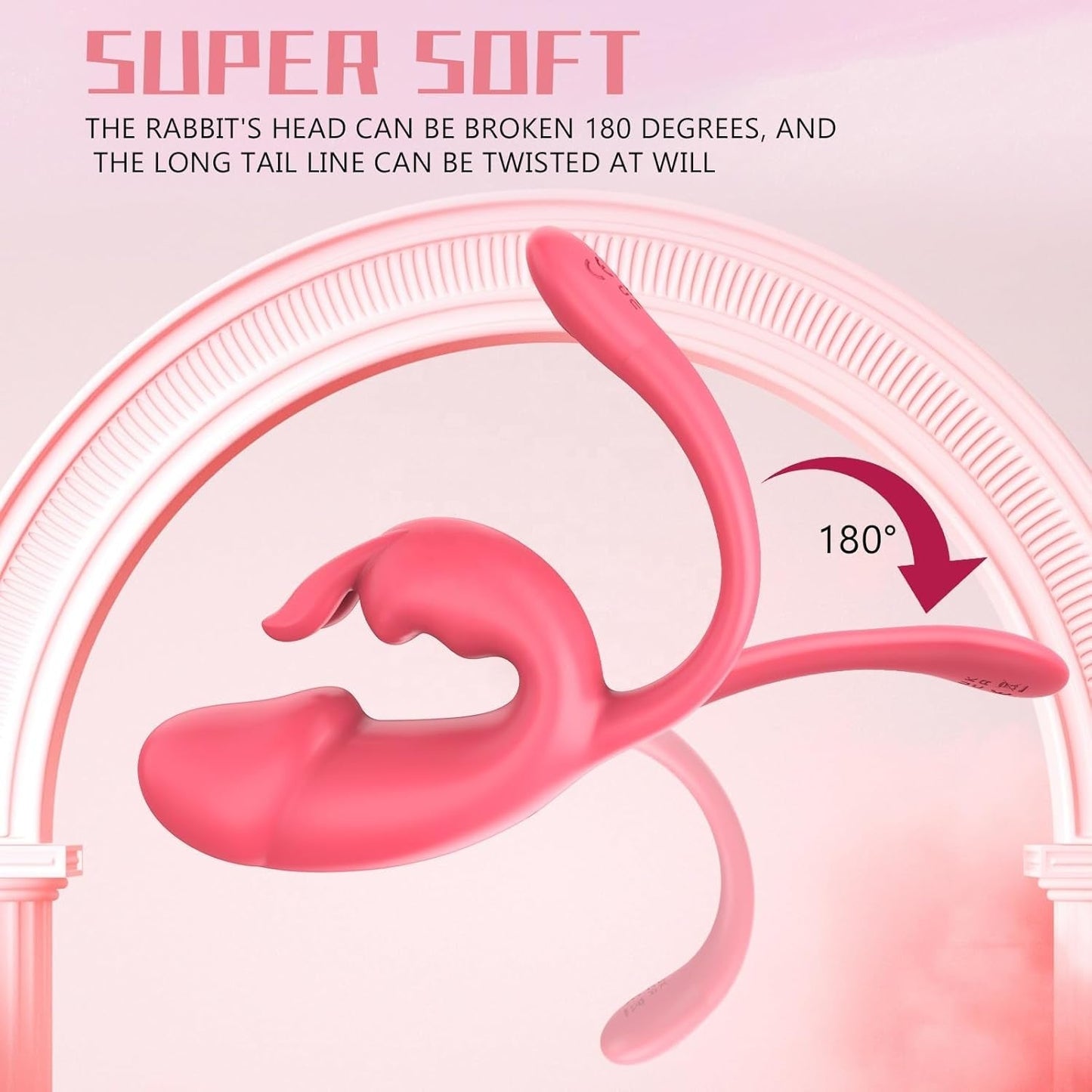 Vibrador de conejo de doble uso ScarletDuo, 20 modos de vibración