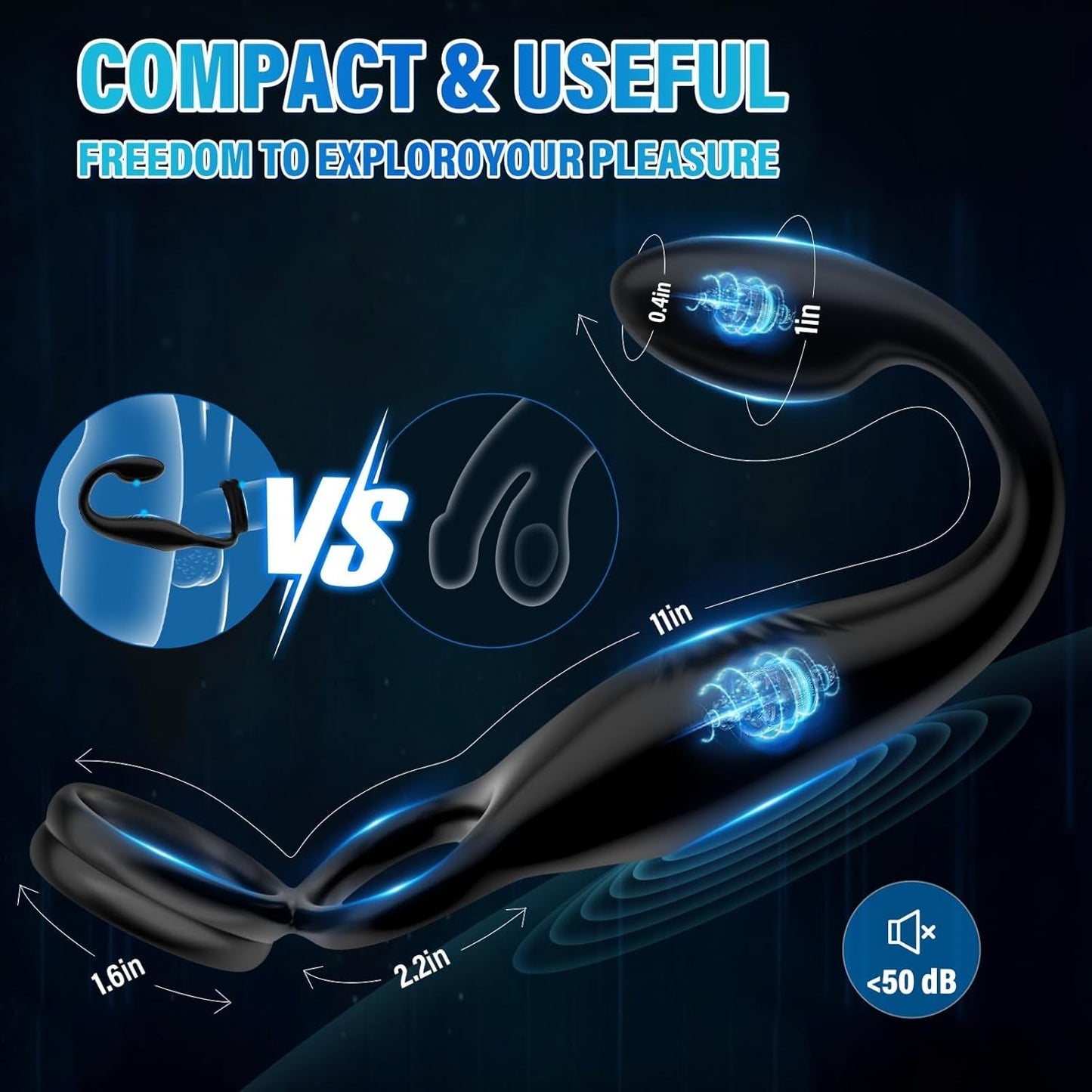 ScorpioApex Vibrating Cock Ring Prostate Plug 10 Modes