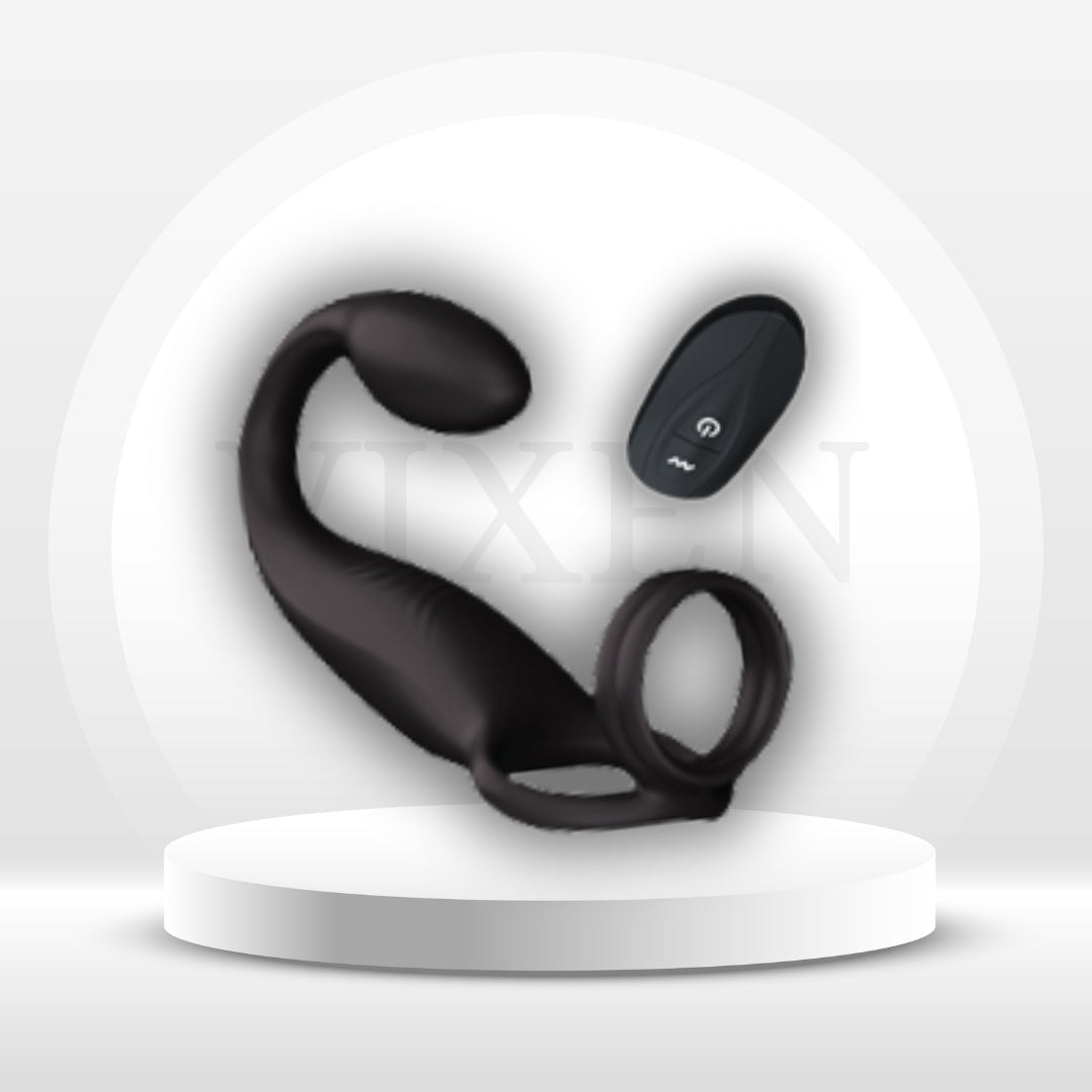 ScorpioApex Vibrating Cock Ring Prostate Plug 10 Modes
