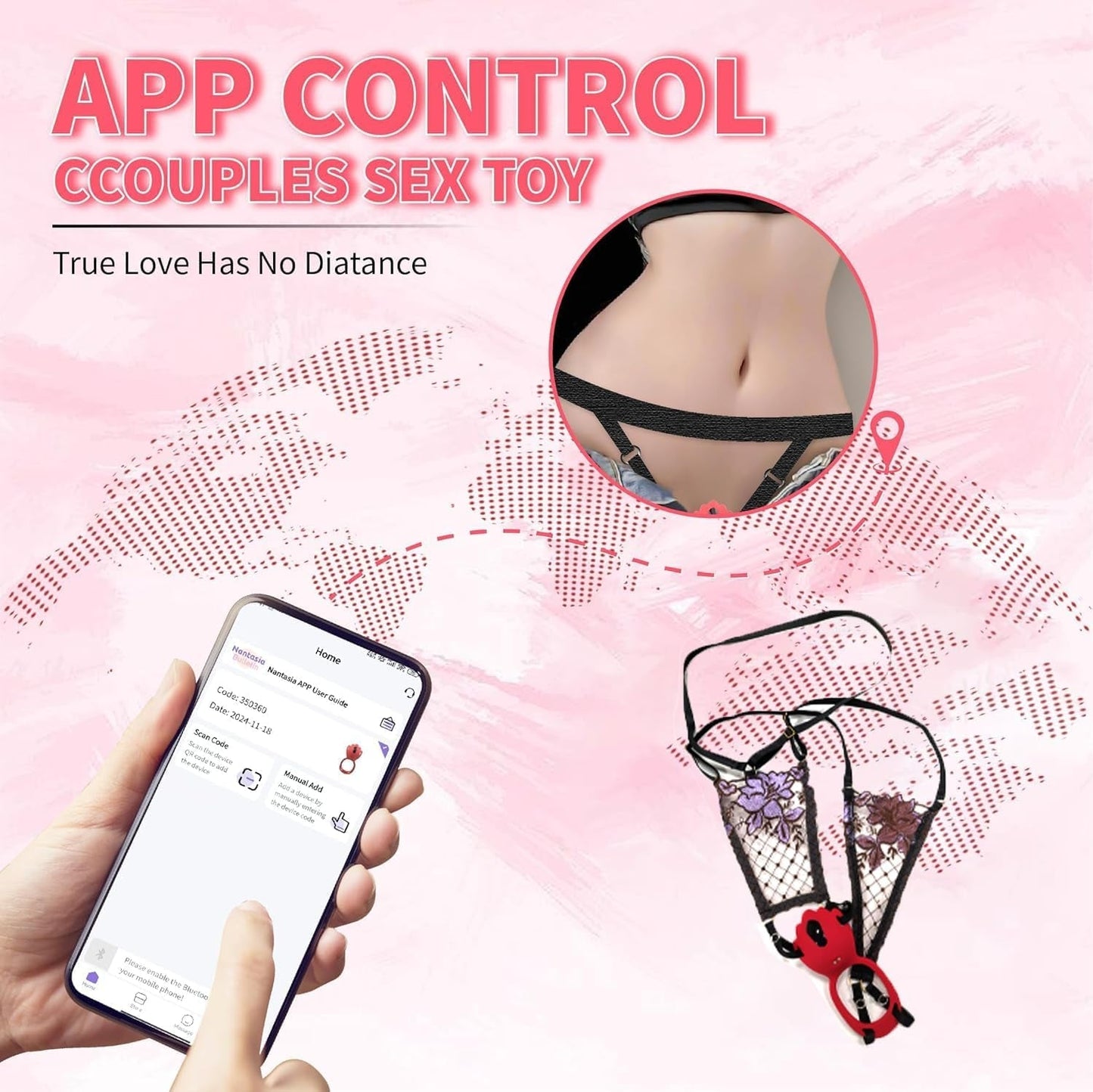 Conjunto de Vibradores Panty Controlados por Aplicación SecretPulse