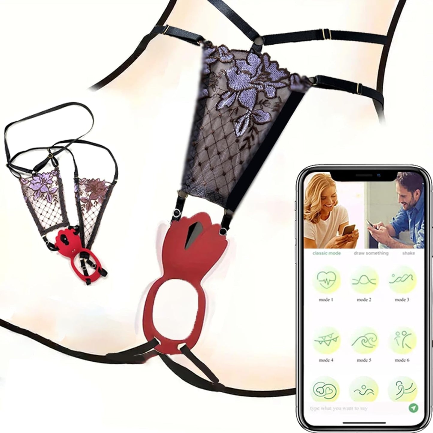 Conjunto de Vibradores Panty Controlados por Aplicación SecretPulse