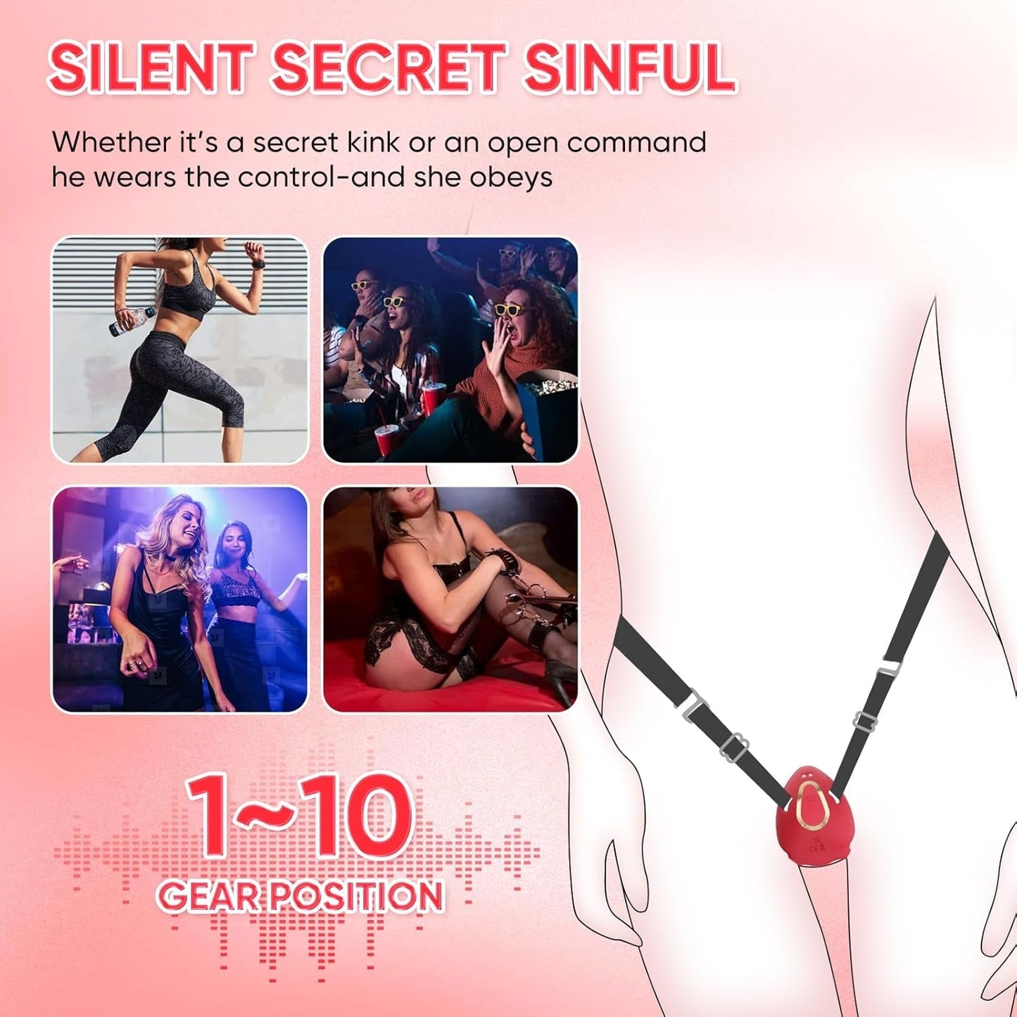 SecretRose Vibrador Pene y Anillo Vibrador para Parejas