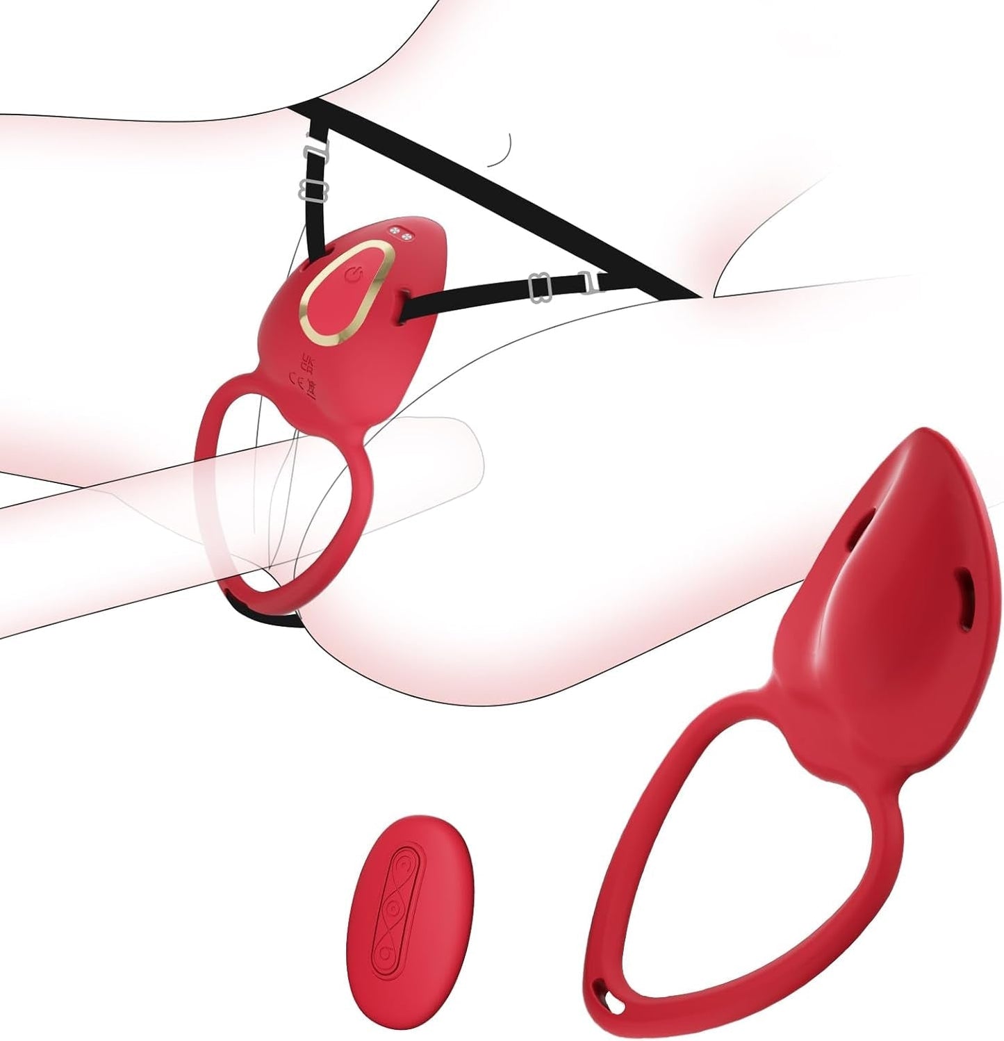 SecretRose Vibrador Pene y Anillo Vibrador para Parejas