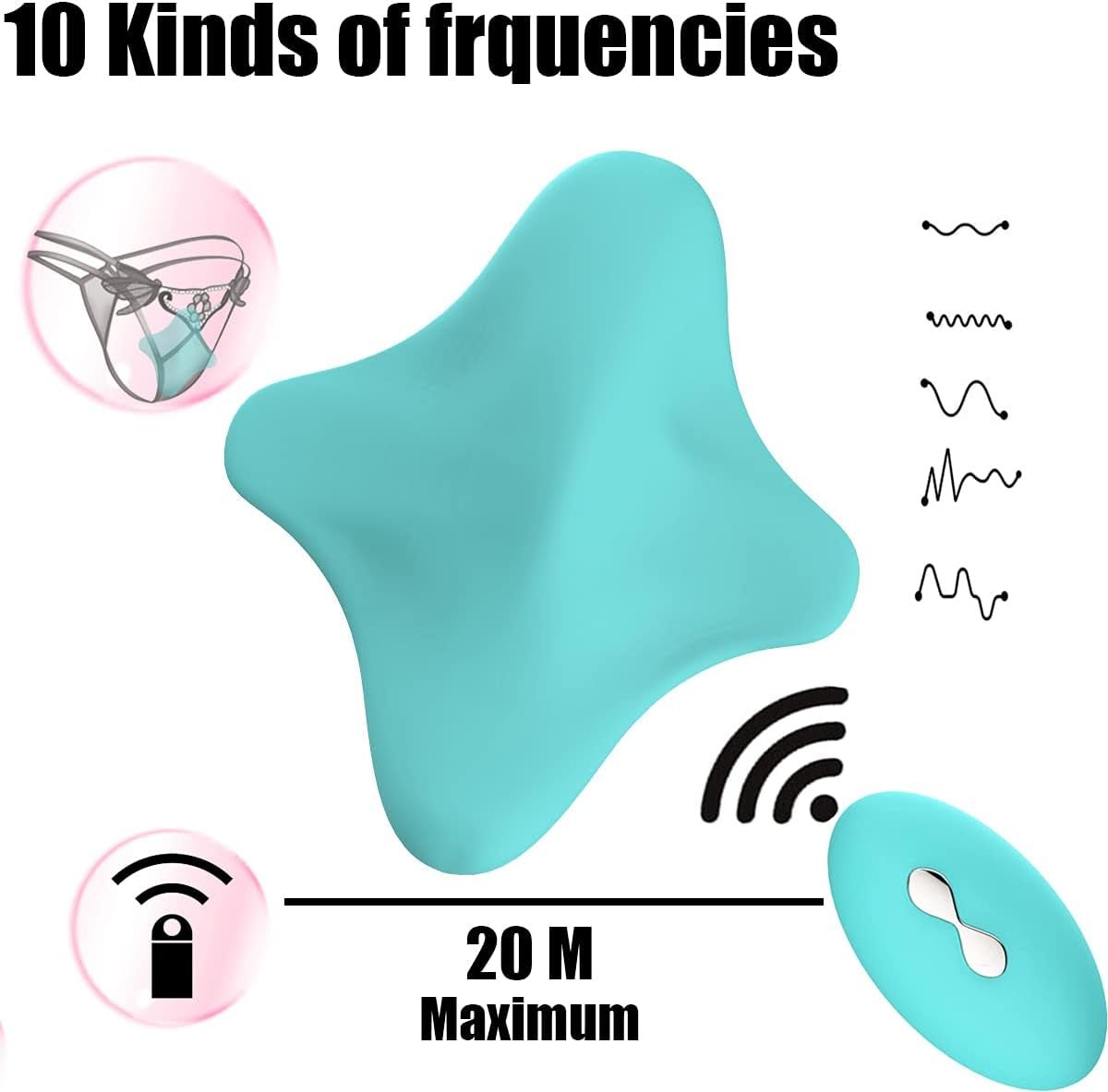 Vibrador de bragas con control remoto de 10 modos SecretWave