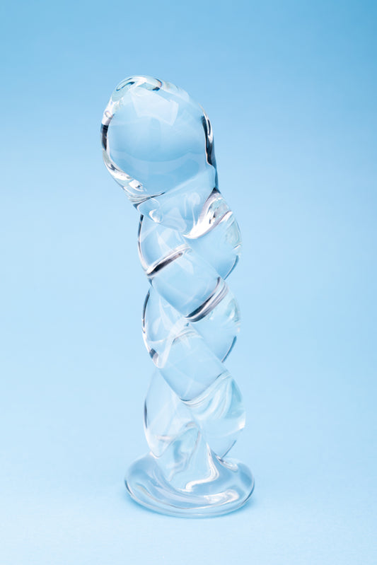 Dildo de cristal trenzado serafín Clarity
