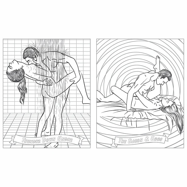 Livre de coloriage des positions sexuelles : Amusements pour les couples