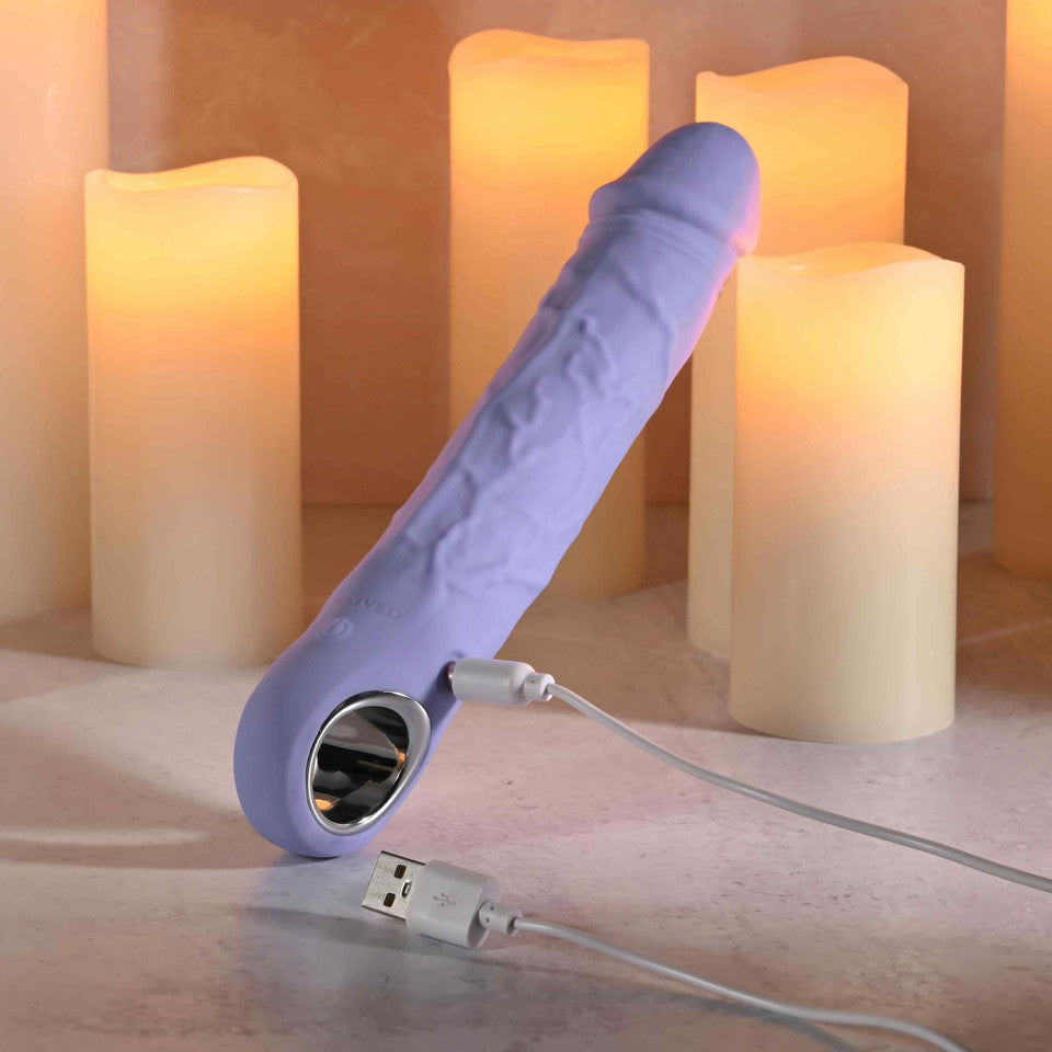 Vibrador dildo de fantasía grande morado evolucionado