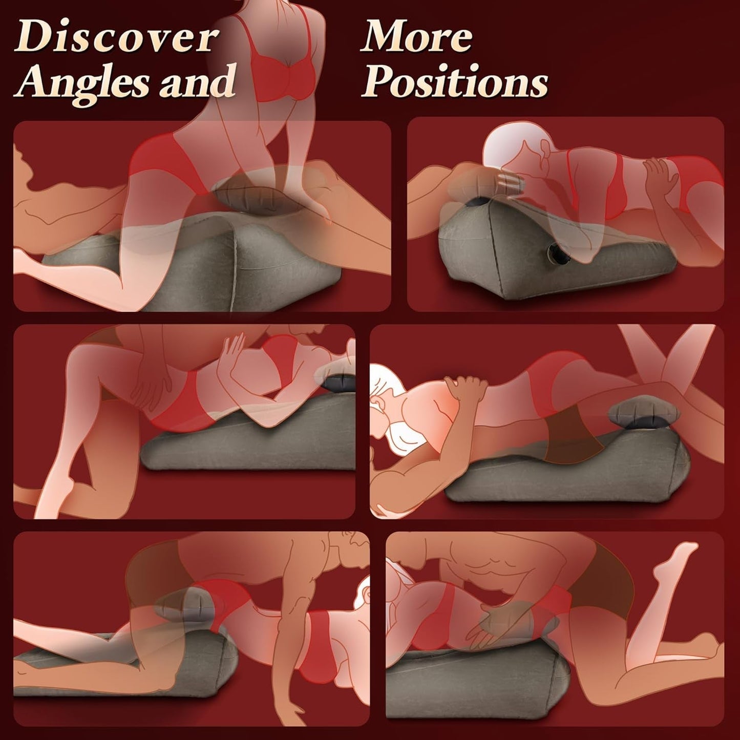Almohada de cuña inflable ElevateX para posiciones sexuales