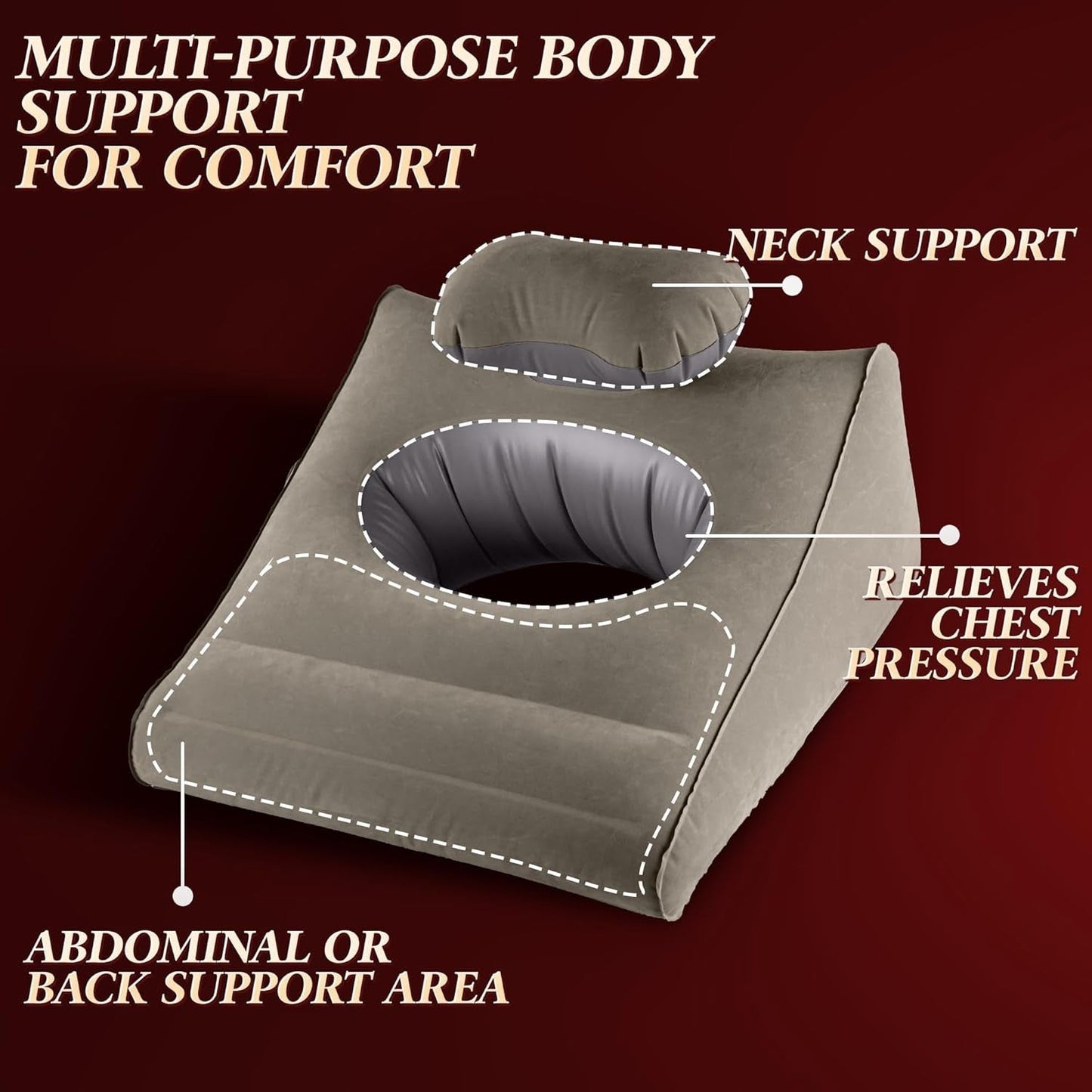 Almohada de cuña inflable ElevateX para posiciones sexuales