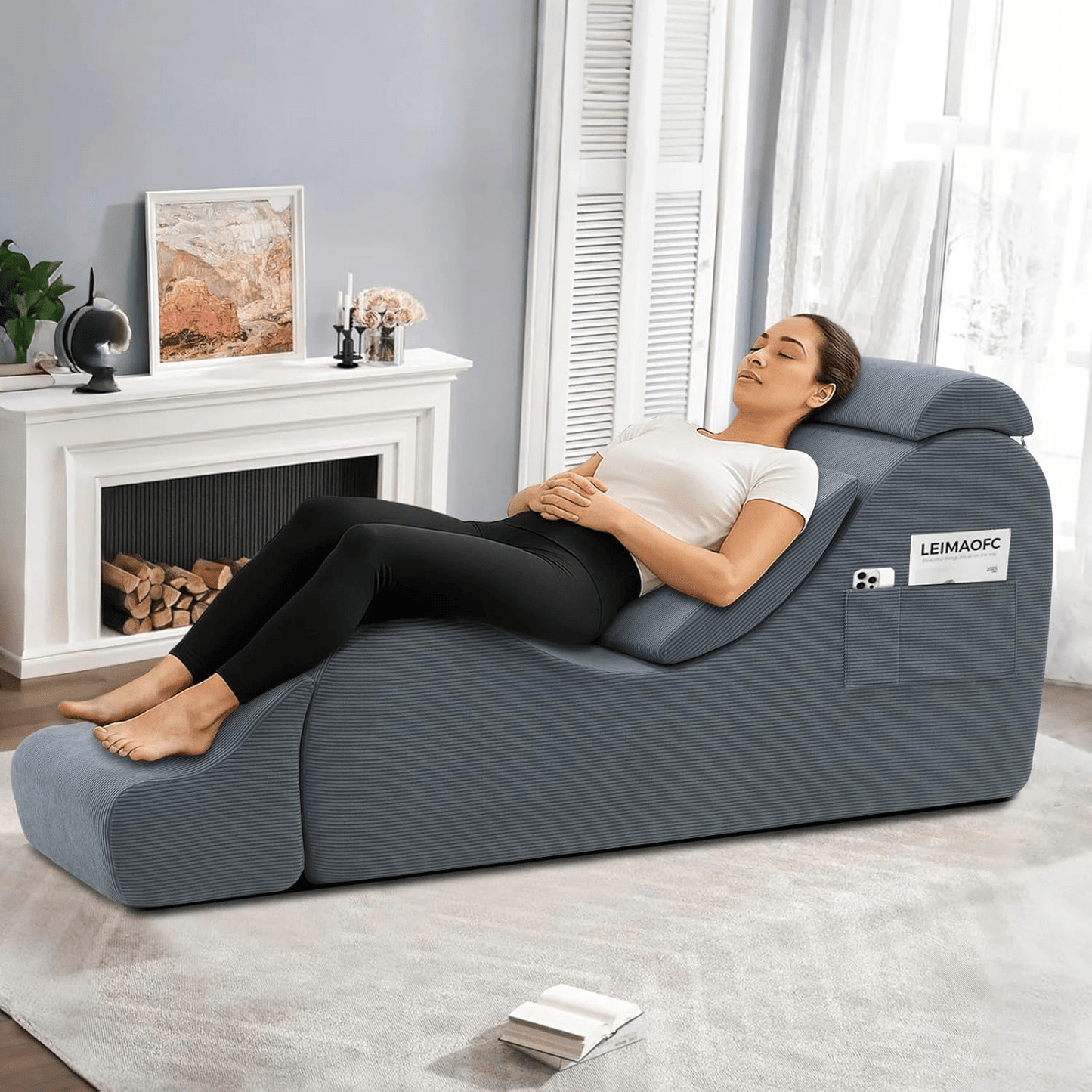 ShadowCurve Dark Gray Sex Chaise Lounge Chair